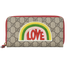 Gucci GG & Love Rainbow Long Zip Wallet, front view